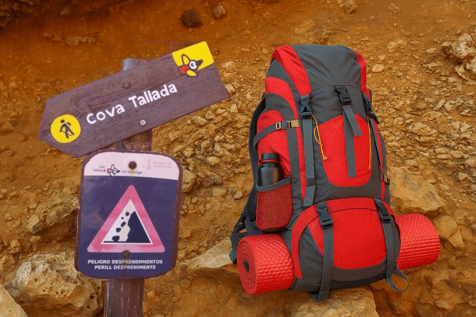 Cova Tallada: descanso tras subir con la cadena