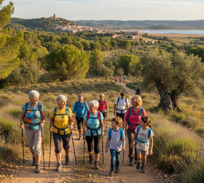 Excursiones familiares: abuelos hijos y nietos. El senderismo no tiene edad.